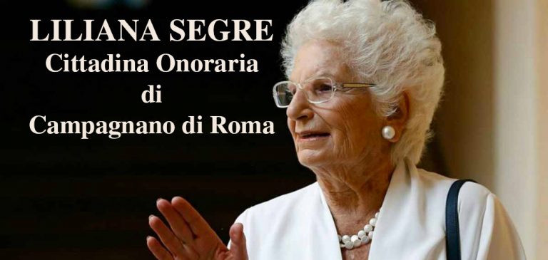 Liliana Segre cittadina onoraria di Campagnano
